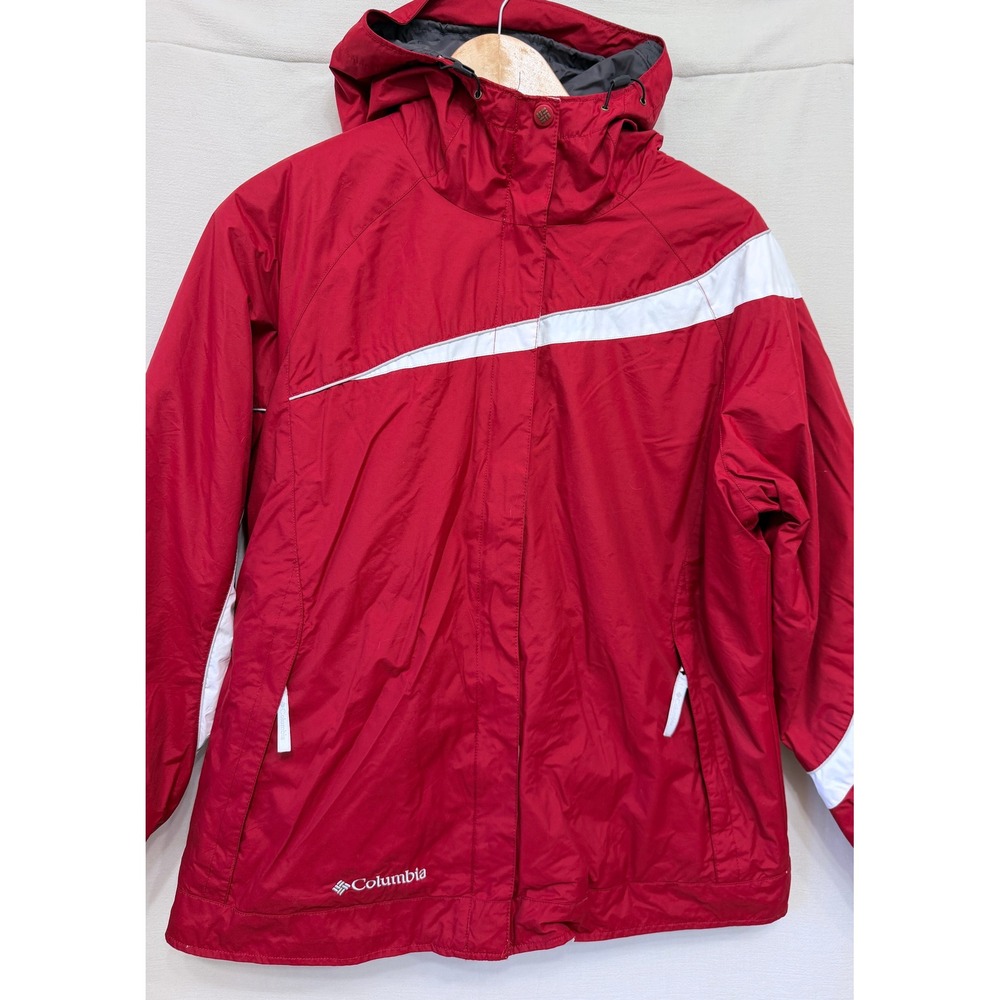 Columbia Sportswear Womens Snow Jacket Red White Ski Coat Large